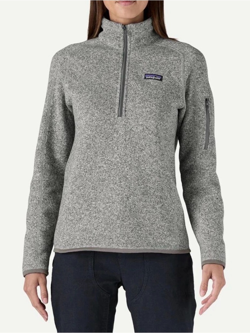 Patagonia Better Sweater 1/4 Zip Fleece Grey Womens Size XL